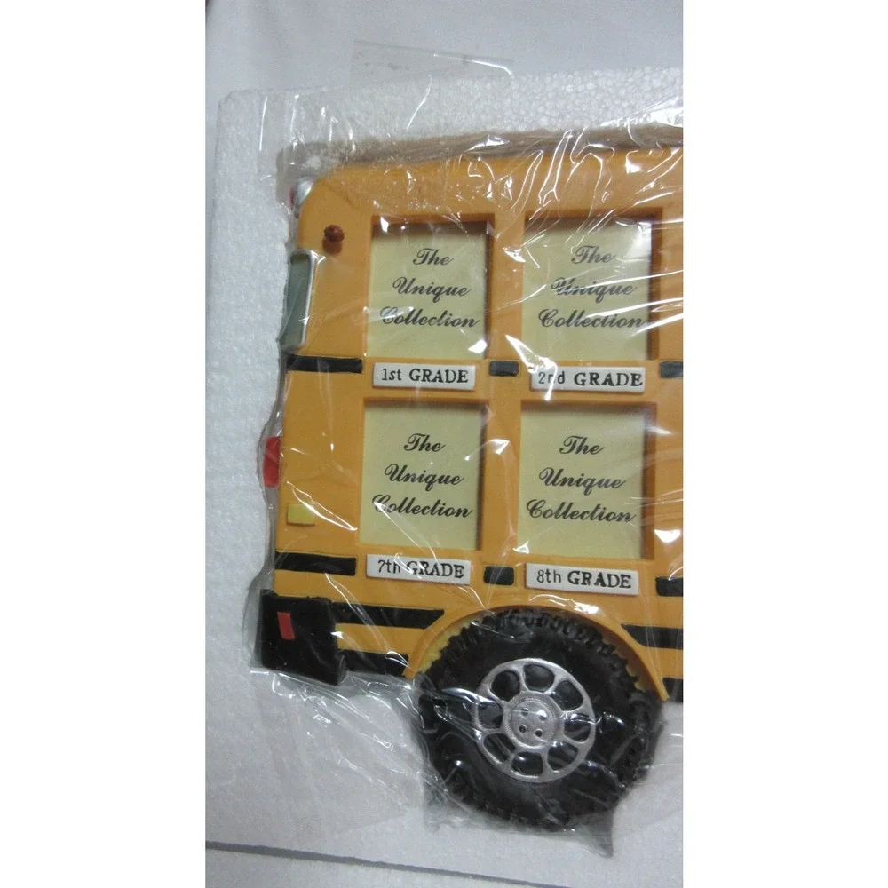 VTG School Years Yellow Plastic Bus Picture Frame Photos 1st thru 12th grade New - Picture 6 of 9